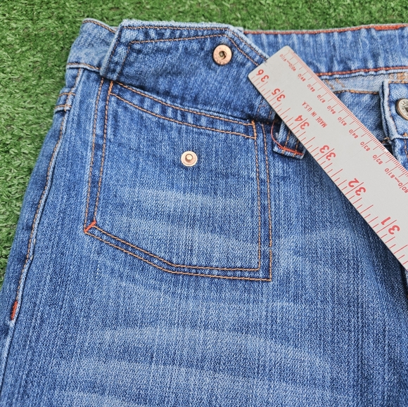 Marithe Francois Girbaud Distress Boot Jeans Flap Snap button pockets Y2K - Picture 9 of 15